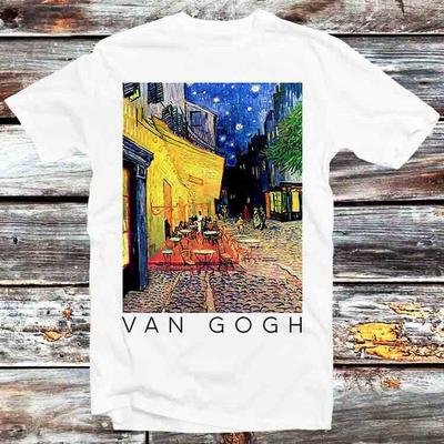Vincent Van Gogh Gift Cafe Terrace At Night Art T Shirt B924