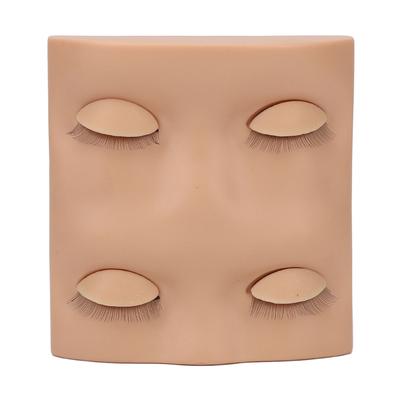 Tête de mannequin pour l'entraînement à la pose d'extensions de cils, tête de poupée de maquillage pour débutantes avec 2 paires de paupières de rechange