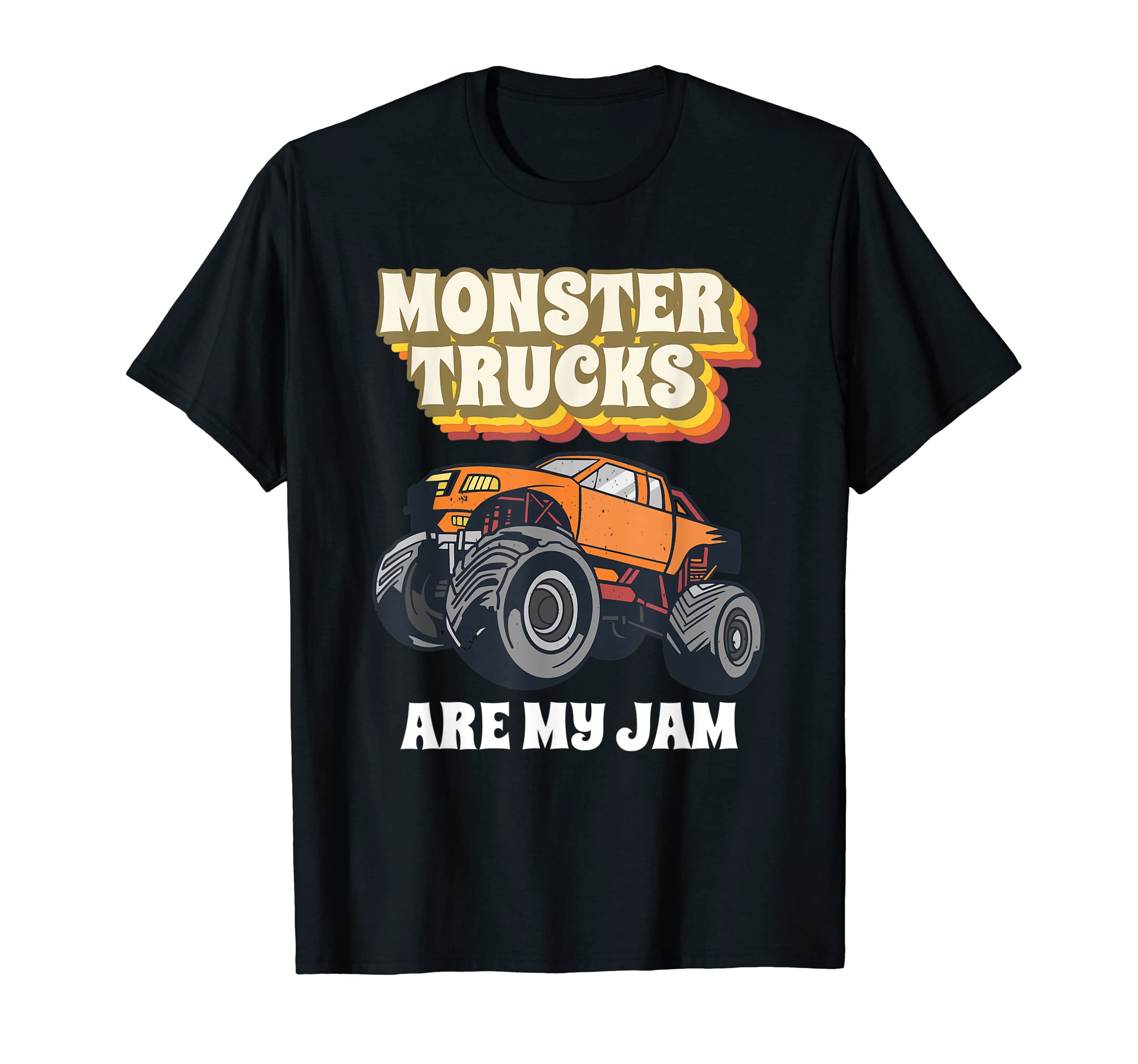 

Monster Truck Are My Jam Retro Monster Truck Birthday T-Shirt