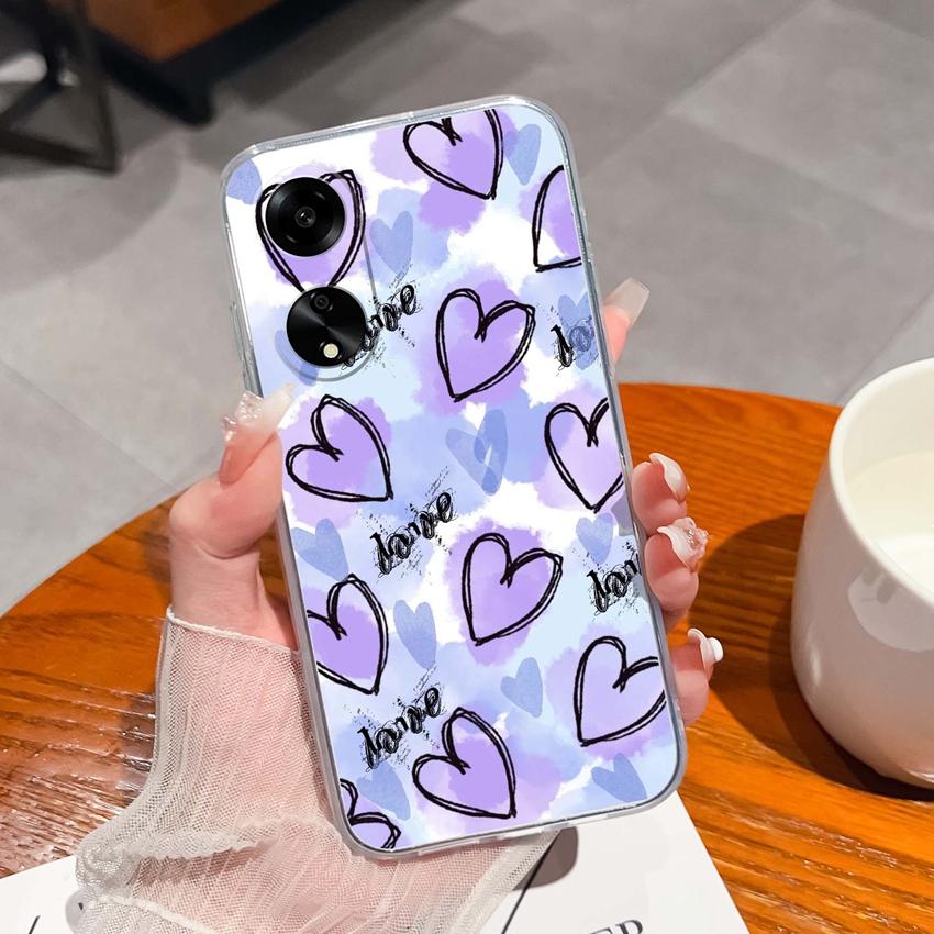 For Oppo A1 A11 A12 A15 A17K Luxury Transparent Lens Protection Cases Mysterious Whale Pattern Shockproof Protective Back Cover Shell For Oppo Housing