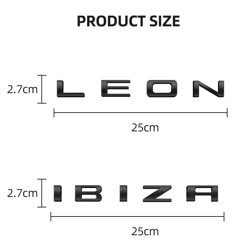 1 τεμάχιο Για Ibiza 6L 6J Έμβλημα Γραμμάτων 3D Αυτοκόλλητα Σήμα Λογότυπο Πίσω Πορτμπαγκάζ Μεταλλικό Για Seat Ibiza Leon Cupra Altea
