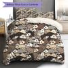 Cartoon Animal Art Pattern Bedding,Quilt Set Quilt Cover Pillowcase Home Birthday Gift (1 * duvet cover + 2 * pillowcase, without core)
