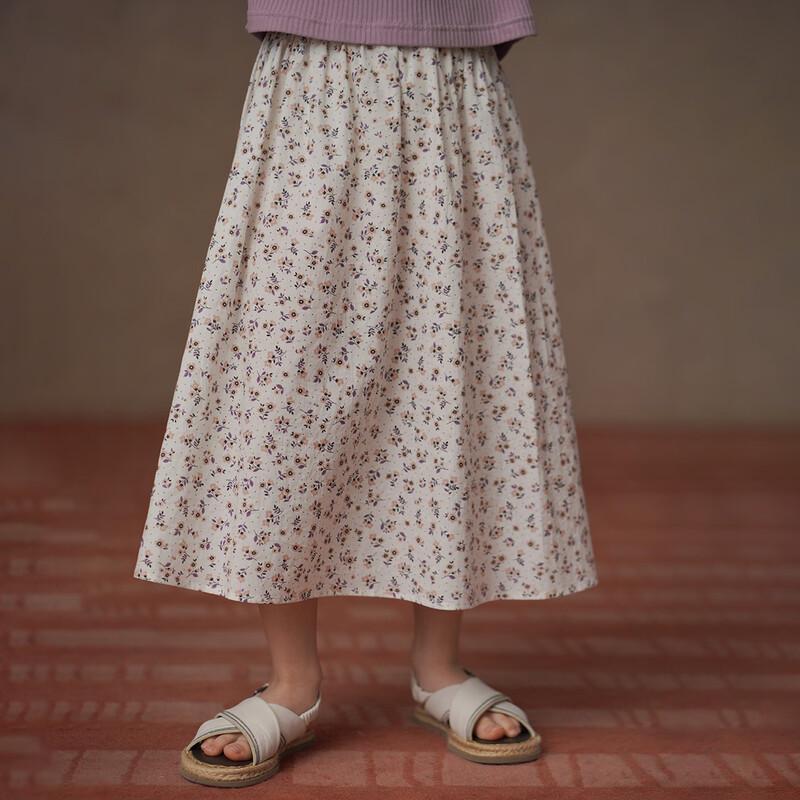 Girls Korean Style Floral A-Line Skirt 110