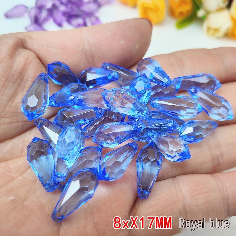 DIY Crystal Pillar Lampshade Beaded Curtain Accessories: 9x17MM Water Drop Transparent Acrylic Pendants