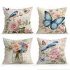 Retro Floral Design Pillowcase Printed Polyester 40/45/50Cm Throw Pillowcover Decorative Sofa Cushion Pillowslip Home Decor