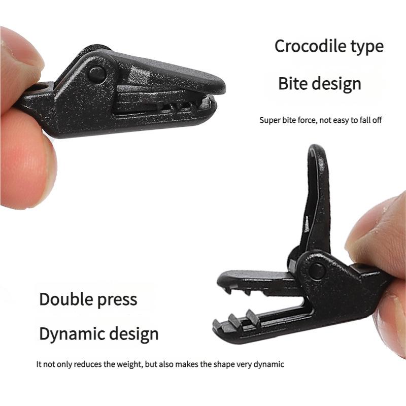 10/20Pcs Press Lock Mini Alligator Clips Non-Slip Tent Clamps for Tarp Windproof Rope Fixing Outdoor Camping Accessories Secure Grip