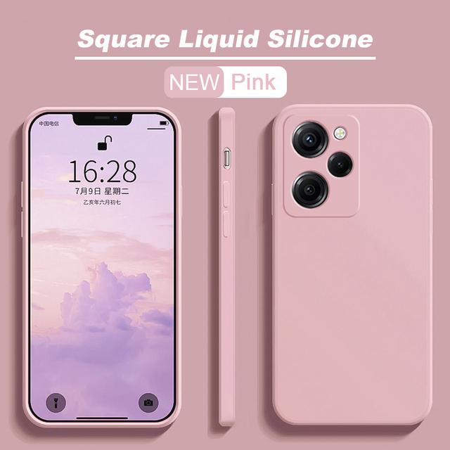 Poco X5 X 5 Pocox5 Pro Case Original Square Liquid Silicone Phone Cases For Xiaomi Poco X3 Pro X5 Poco x5 Pro 5G Soft Case Cover