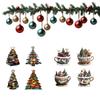 Pack of 4 Shatterproof Christmas Tree Ornaments with Hanging Cord for Indoor Outdoor Holiday Decorations