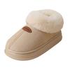 Thick Soled Women's Closed Toe Cotton Slippers Fashionable And Casual Plus Velvet Warm Flat Soled House Slippers Women Open Toe
