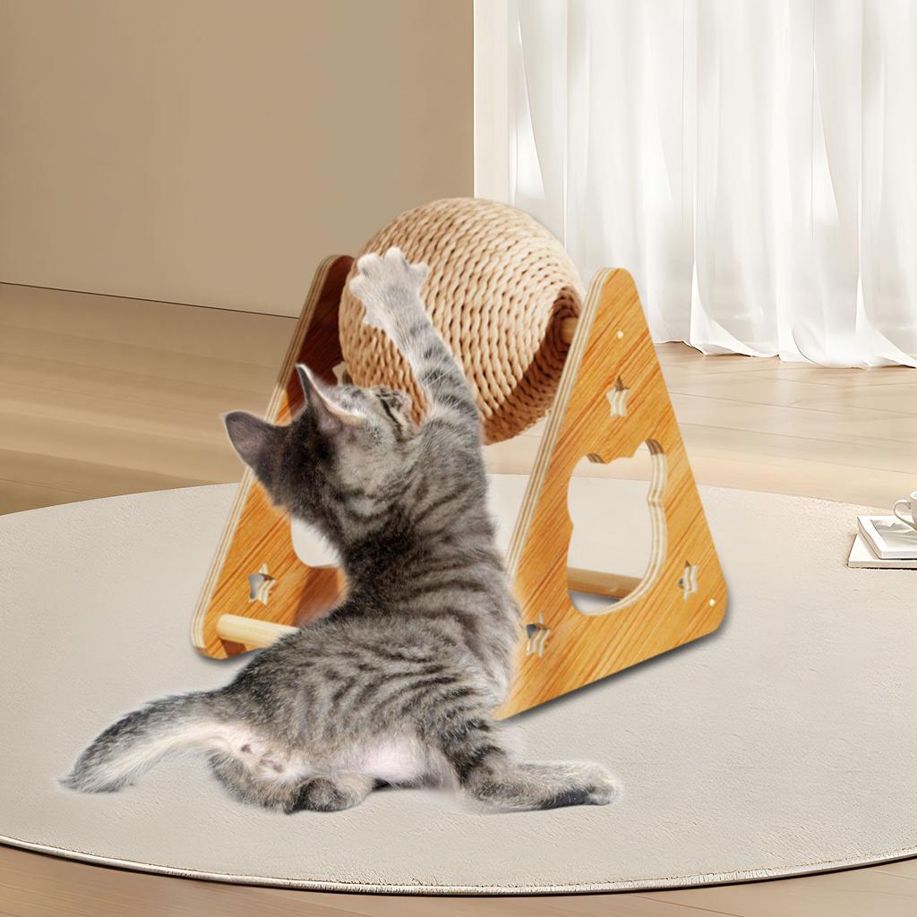 Cat Scratch Ball Toy Wear-Resistant Density Board Hemp Rope Scratch Board Grinding Paws Toys Pet Furniture Supplies Accessory