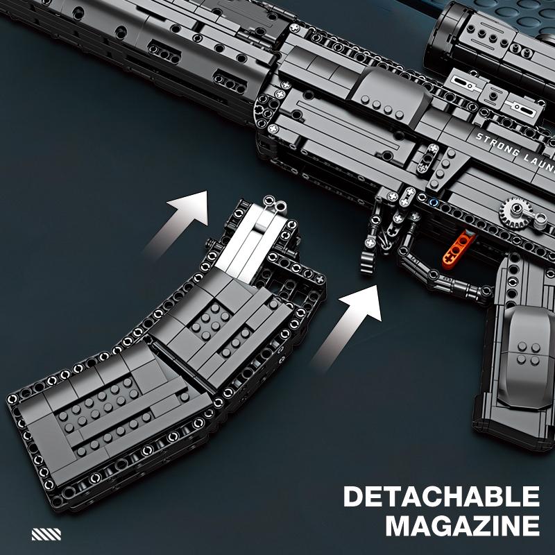 Non-Toxic 1593Pcs 191 Rifle Building Blocks Military Weapons Simulation Gun Collection Model Bricks Children'S War Game Toys Holiday Gifts