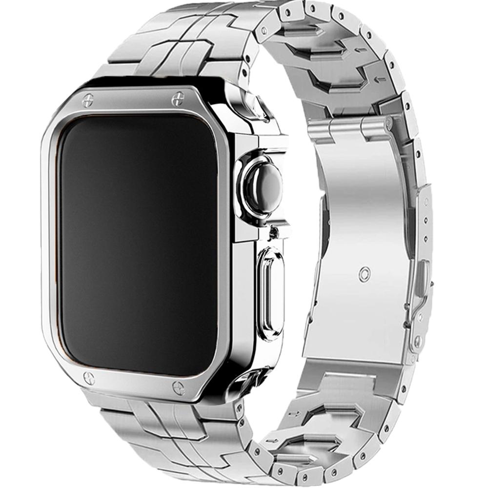 TPU Case+Strap for Apple Watch Band 46mm 42mm Titanium Wrist Bracelet Screen Protectors IWatch 10 9 7 8 45mm 41mm 44mm 40mm 49mm