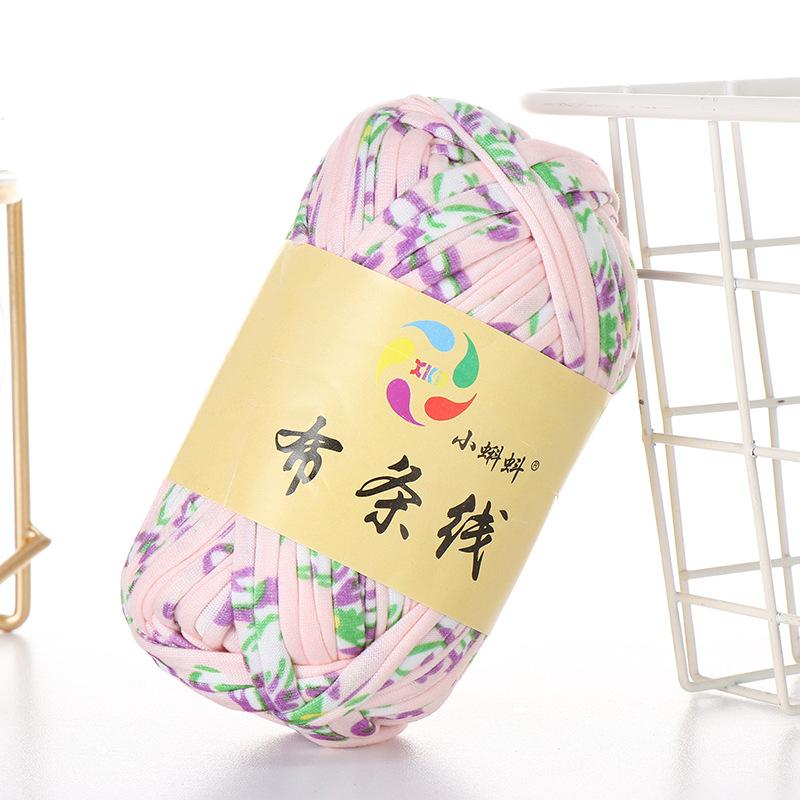 Needlework Knitting Crochet Yarn Printed Fabric Strips Line Colorful Segment Dyed Fabric Strips Line Handmade Diy Knitting Yarn Ball