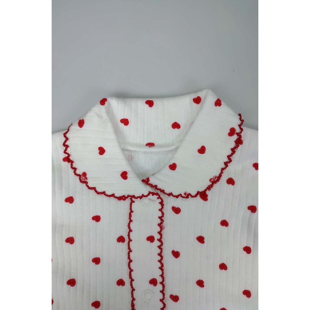 Baby 5 Add 4 Pay Yenidogan Girl Girl Men's Cotton Heart Lingerie Pajama Team Gift Ctt 14795