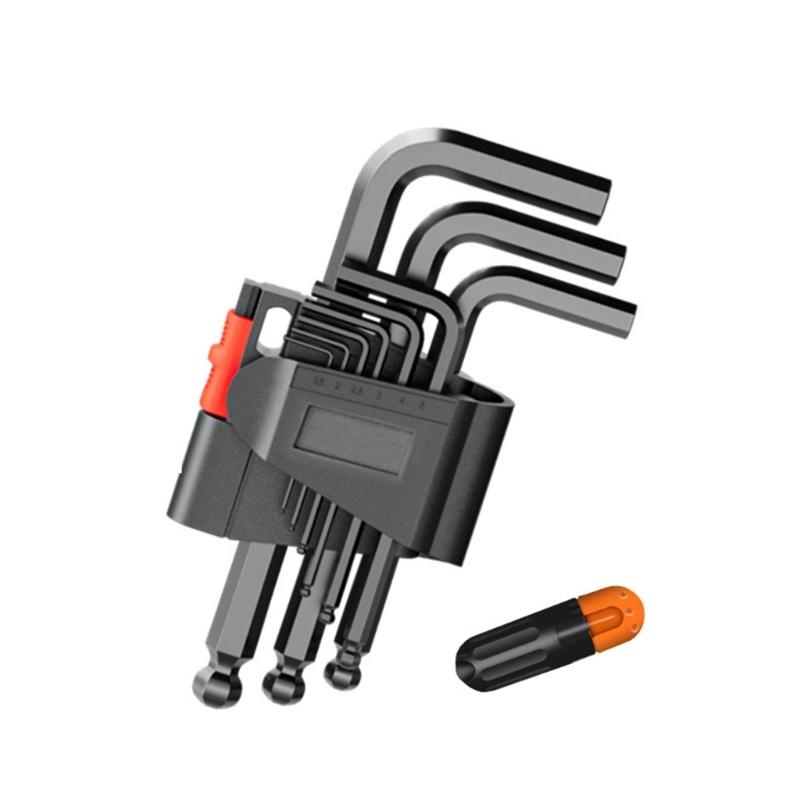

Durable L type Alloy Wrench Kit with Handle for Various Screws 1.5/2/2.5/3/4/5/6/8/10mm Flat Head/Ball Head Extended