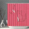 Cute Cartoon Shower Curtain Waterproof Polyester Fabric Bear Rabbit Elephant Cat Penguin Household With Hooks Bathroom Screen