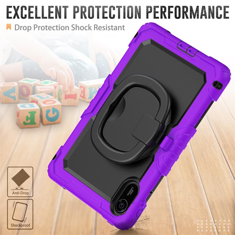 For Xiaomi Redmi Pad 2 Pad2 11 Inch 2025 Heavy Duty Rugged Tablet Case Rotation Pull Ring Stand Strap Shockproof PC Cover Funda
