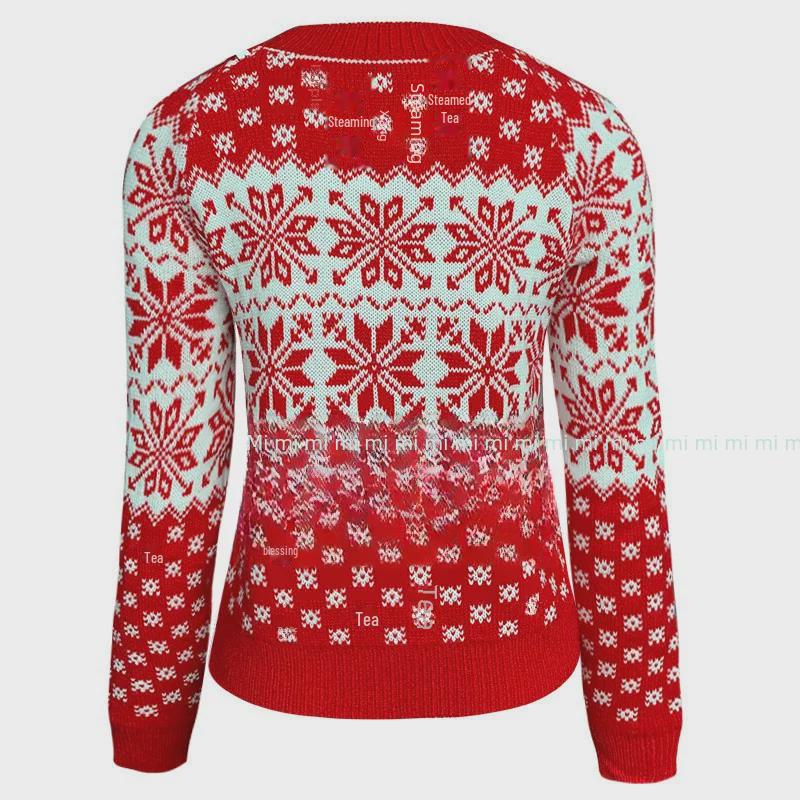 2023 Autumn/Winter Women's Christmas Snowflake Knit Sweater