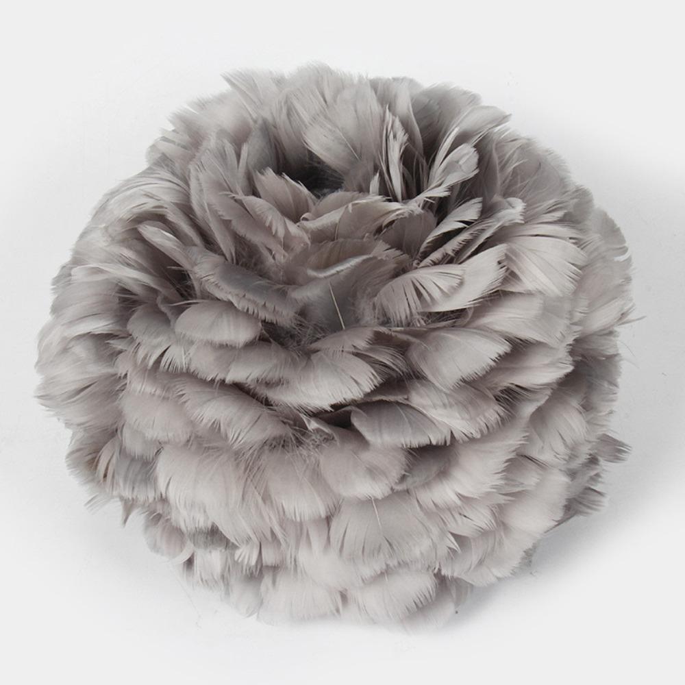 Nordic Style Feather Lamp Shade Warm Feather Cozy Design Lamp Shade Cover Soft Decorative Replacement Shade Floor Lamp Shade