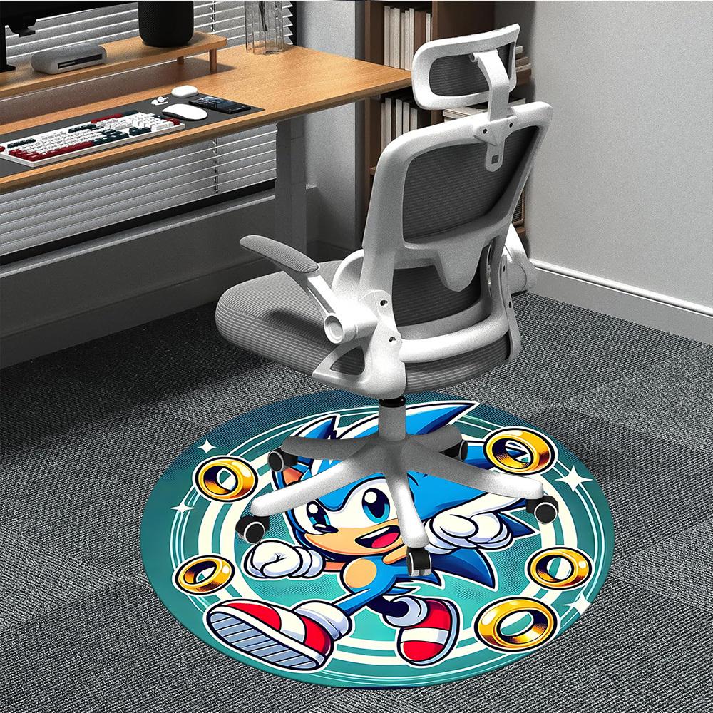 

1pc Sonic the Hedgehog Chair Carpet for Office Non-Slip,Machine Washable Rug for Office, Room - Holiday Decor - Machine Made yy251017276 80cm by 80cm