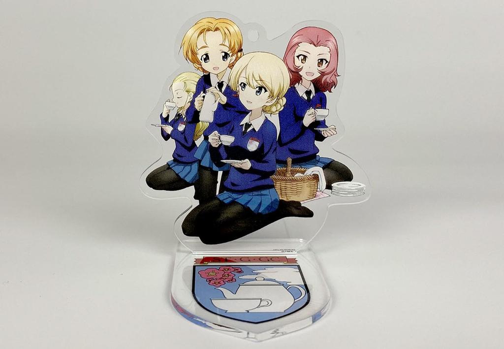 PLATZ Girls und Panzer Final Chapter Crusader Gloriana Academy Battle Damage Decal Acrylic Stand Included Scale Plastic Model Kit Mk.IV Mk.III St.