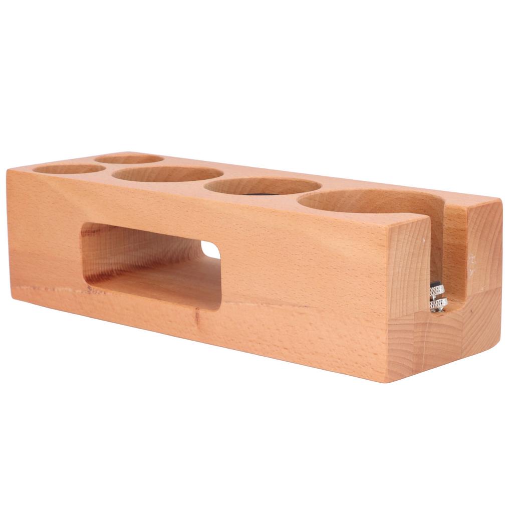 Wood Coffee Filter Tamper Holder Multifunction Wooden Coffee Tamper Mat for 2.3in Coffee Machine