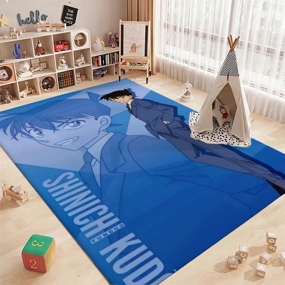 Detective Conan Anime Mystery Think Detective Conan Anime Mystery Theme Rug Soft Nonslip Carpet For Entryway Hallway Balcony Home Decor
