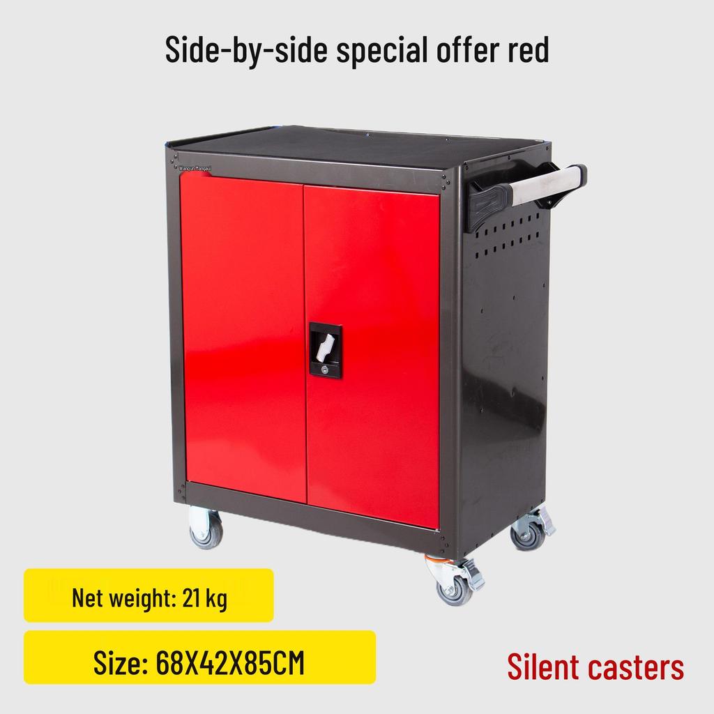 Multi-Layer Thickened Tool Cabinet with Casters for Auto Repair