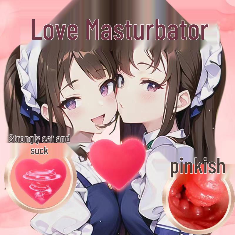 Heart-Shaped Decompression Squeeze Toy & Insertable Male Masturbator