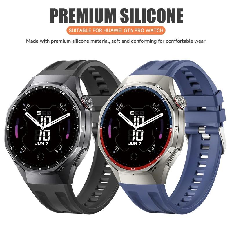 For Huawei GT6pro 46mm Strap Colorful Sport Wristband For Huawei Watch GT6 Pro Silicone Bracelet Replaceable Watchband Accessory