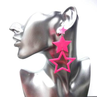 Orecchini Pendenti Stella Lunga con Frange per Donna Orecchini Pendenti Stella Vuota Portafortuna Orecchini Esagerati Scintillanti Decorazione Matrimoniale