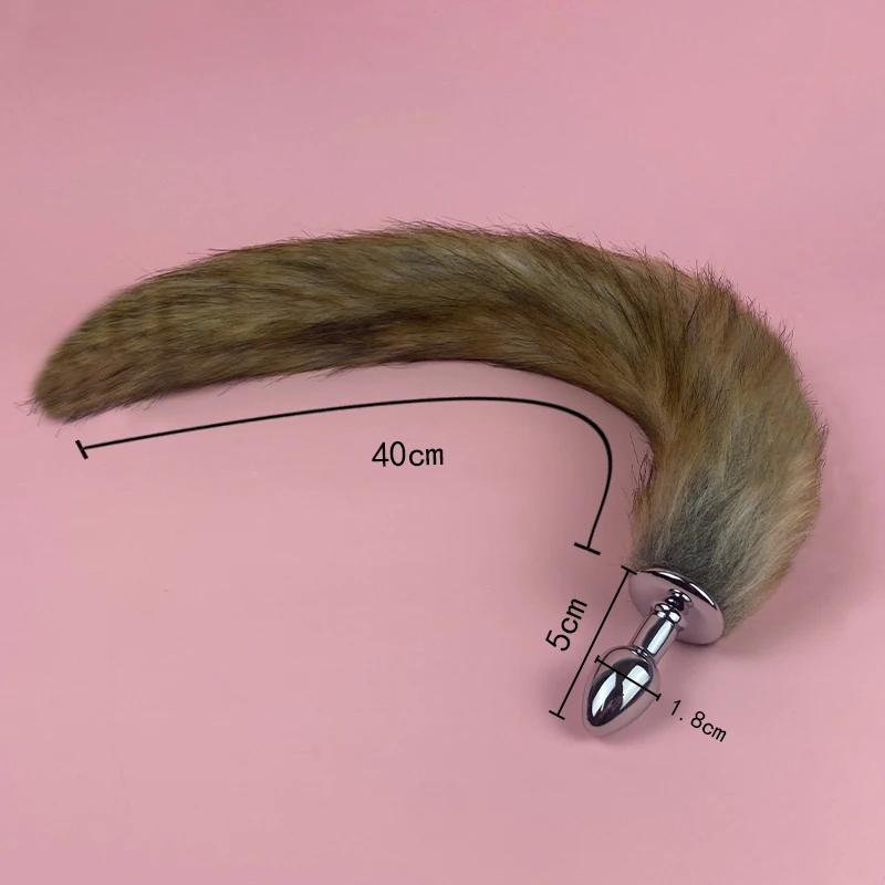 1.8/2.2CM Sexy Fox Anal Plug Mini Tail Anal Toys for Beginner Stainles Steel Cosplay Sex Toys for Couple Men Woman Adult Product