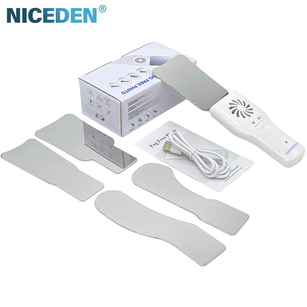 Zahnärztliche Anti-Beschlag-Spiegel Set Spiegel mit LED-Licht Kieferorthopädische Reflektoren Beschlagfrei Intraorale Fotografie Edelstahl Zahnarzt