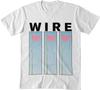 NUOVA T-shirt in Cotone Bianco a Maniche Corte con Bandiera Rosa Wire Taglia Unica Unisex