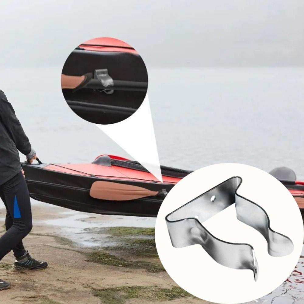 Durable Marine Hook Holder Stainless Steel Spring Clamp Hardware Boat Hook Holder  Marine Hardware