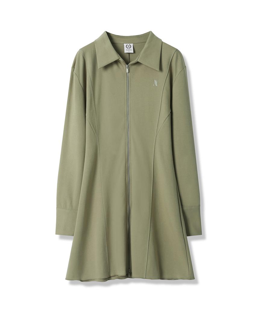 Urban Dress Sopy Collar Long-Sleeve Dress - 4Col