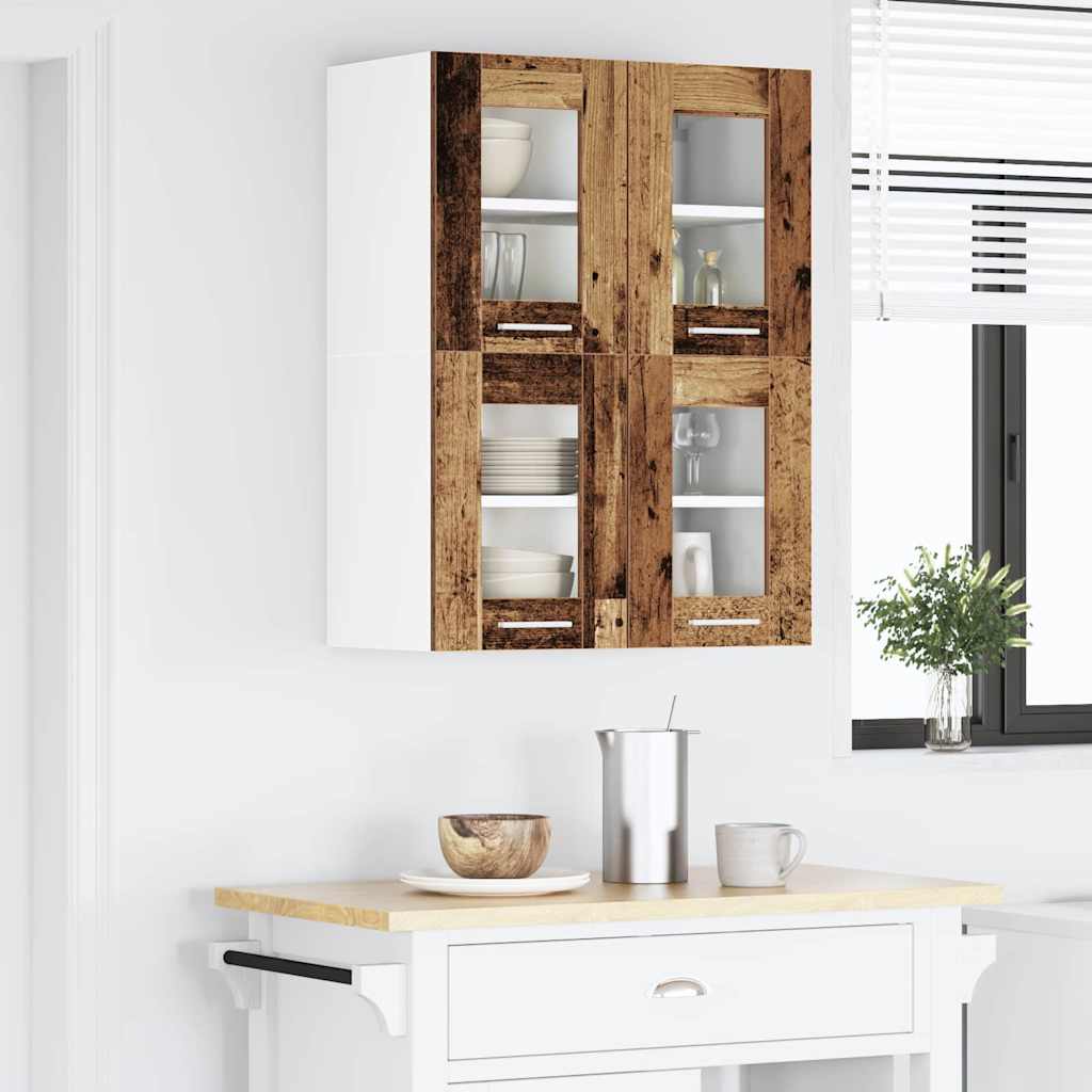 Wall Mounted Cabinet 2 pcs Reclaimed Wood Look 60 x 31 x 40 cm Particleboard