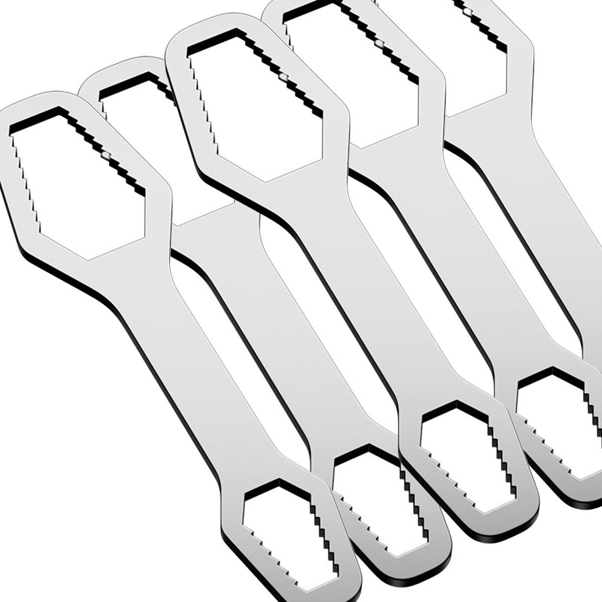 

Многофункциональный универсальный гаечный ключ Torx с двойной головкой 8-24 мм, двухсторонний самозатягивающийся регулируемый гаечный ключ, черный и серебристый