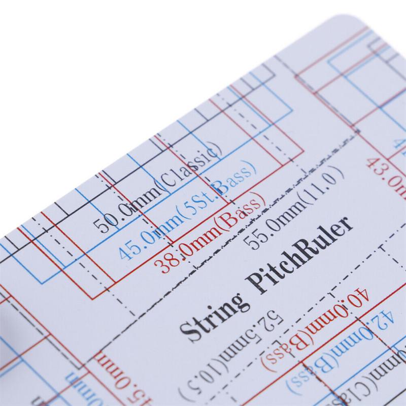 Guitar String Action Pitch Ruler Portable DIY Measuring Tool for Classic Acoustic Electric Guitars