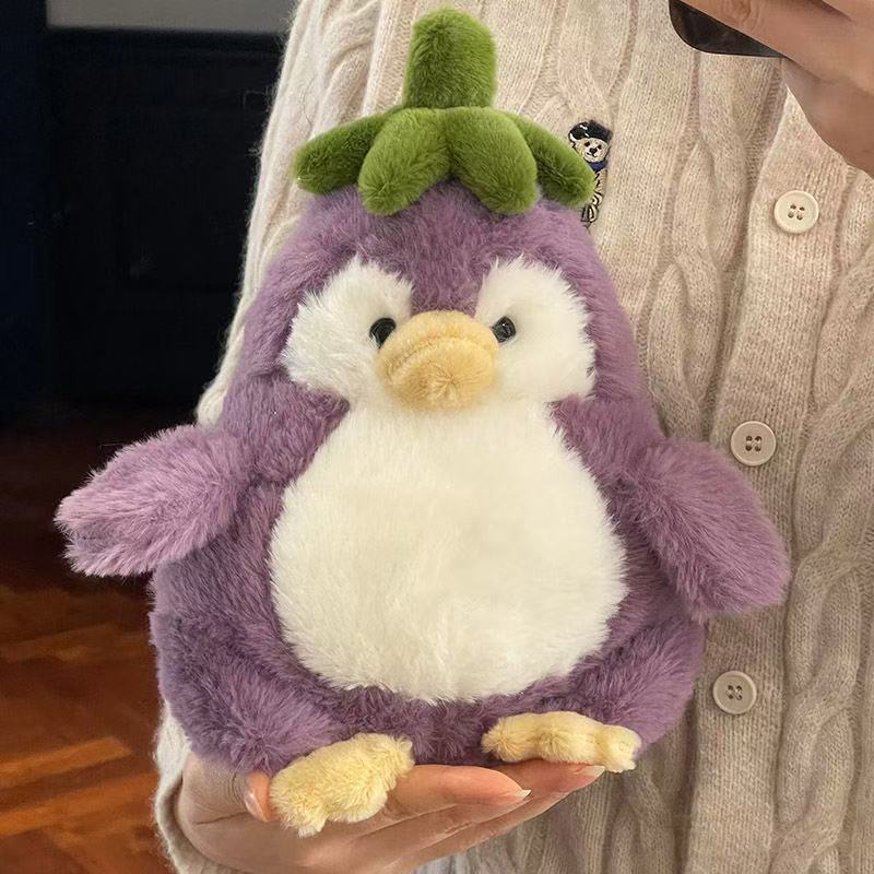 Penguin baby plush doll creative transformation toy eggplant penguin doll girl birthday gift