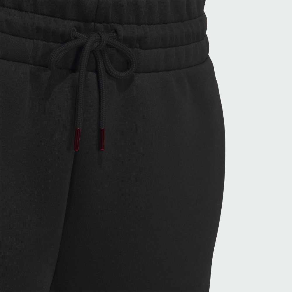 Adidas AW24 Série Sports Lifestyle Pantalon de sport tricoté confortable rayé doux pour la peau Pantalon femme Noir JZ1642