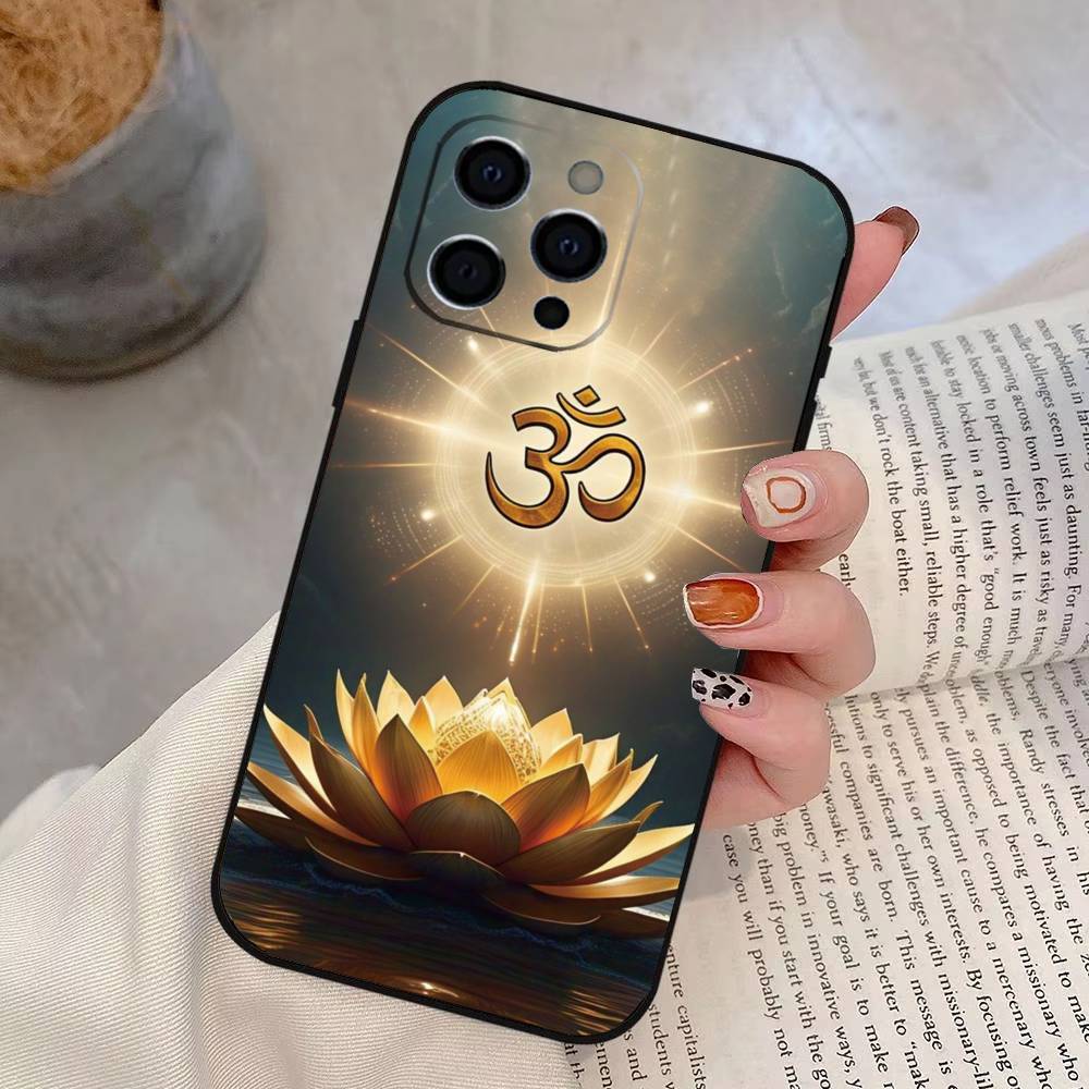 

Sports A-Aum Om Yoga Phone Case For iPhone 17, 16,15,14,13,12,11 Plus,Pro Max, Others Soft Black Cover iPhone16Se4