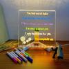 LED Note Board with 7 Colors Pen Reusable Glowing Acrylic