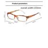 New Fashionable Anti Blue Light Reading Glasses for Women Stylish Colorful Square Frame Spring Legs Presbyopia Glasses Diopter