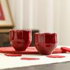 Chinese ceramic single cup tea set, tea cup, teacup master cup, wedding red newcomer tea cup, engagement cup