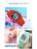 Sanda Universal Multifunctional Waterproof Sport Watch - Small Square Design for Students