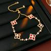 Zirkon hohle Schachbrettblume Auszieharmband leichter Luxus High-End-Armband Mode vielseitiges Temperament Schmuck Großhandel