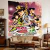 1pc JoJos Bizarre Adventure Characters Tapestry Polyester 2D Flat Wall Hanging Anime Fan Decor for Bedroom Ideal Otaku Merch