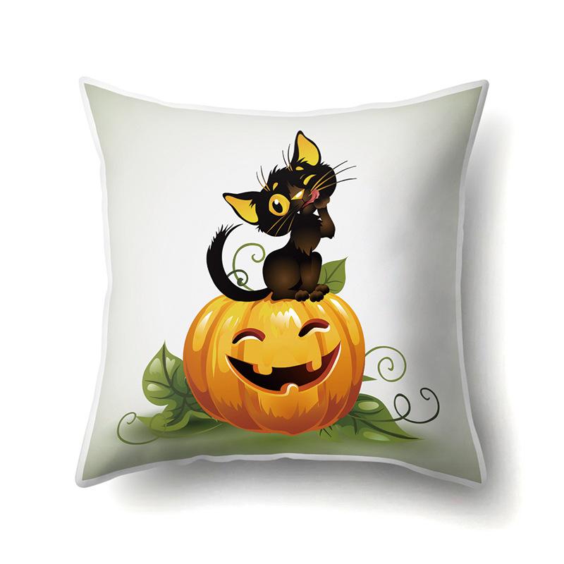 Halloween Pillowcase Car Waist Pillow Pumpkin Sofa Cushion Cover Office Home Living Room Pillowcase
