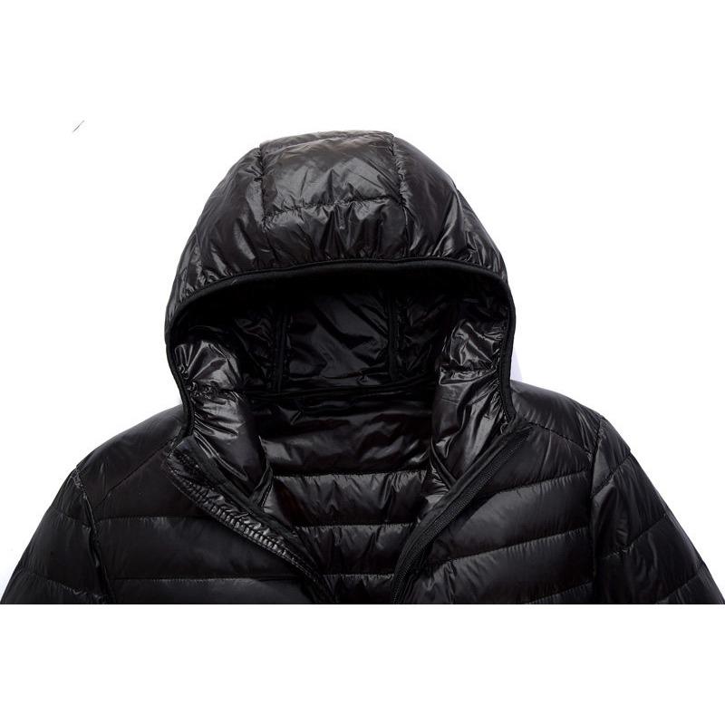 Mens Plus Size Hooded Lightweight Padded Winter Warm Loose Casual Outerwear Coat